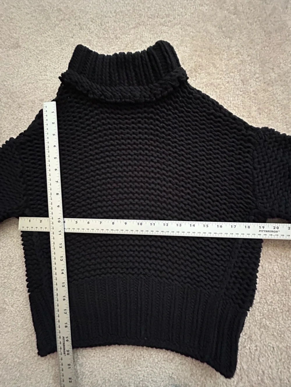 Free People My Only Sunshine Black Chunky Knit Sweater